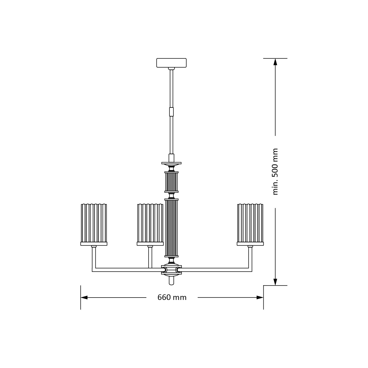 Изображение товара Потолочная люстра на штанге Kutek Artu Ryfel ART-ZW-3(T)R стиль классика модерн