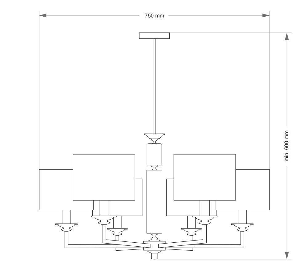 Изображение товара Потолочная люстра Kutek Artu ART-ZW-6(P)