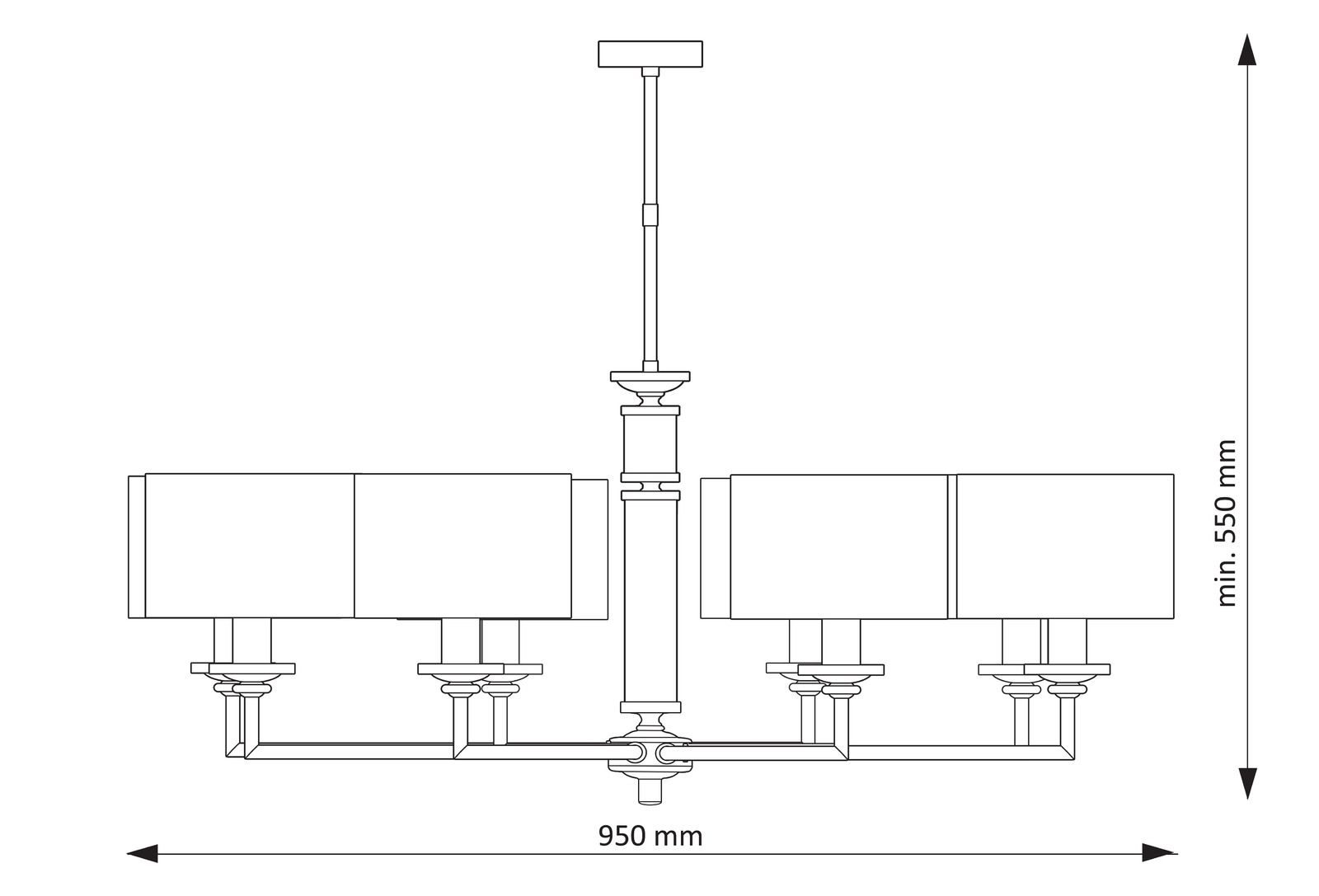 Изображение товара Потолочная люстра Kutek Artu ART-ZW-8(P)