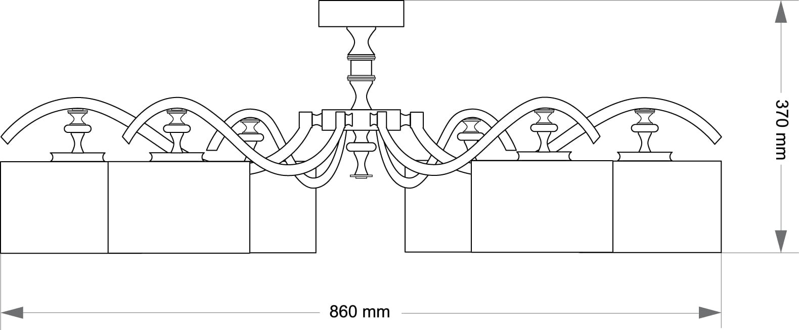 Изображение товара Элегантная потолочная люстра Kutek Averno AVE-PL-6(N/A) для стильного интерьера