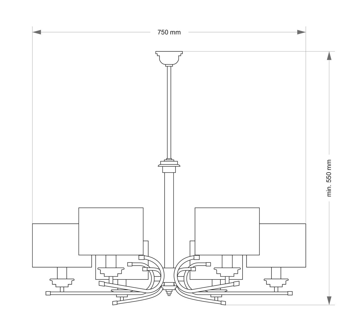 Изображение товара Потолочная люстра Kutek Bolt BOL-ZW-6(Z)
