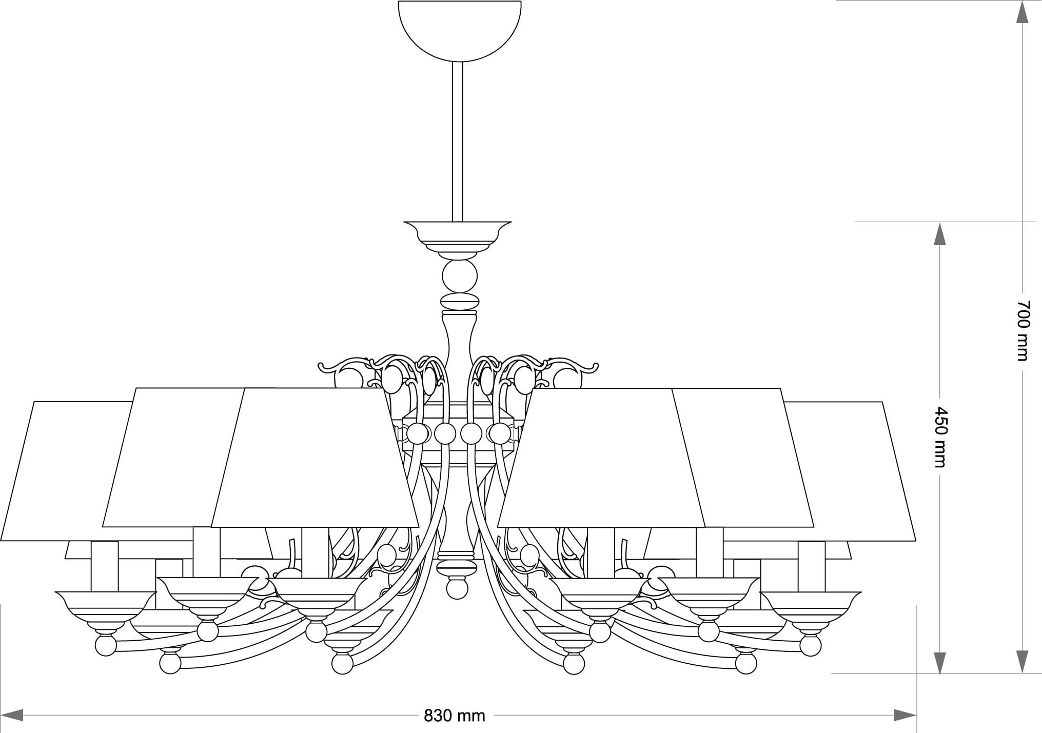 Изображение товара Потолочная люстра Kutek Casamia CAS-ZW-10(P/A)