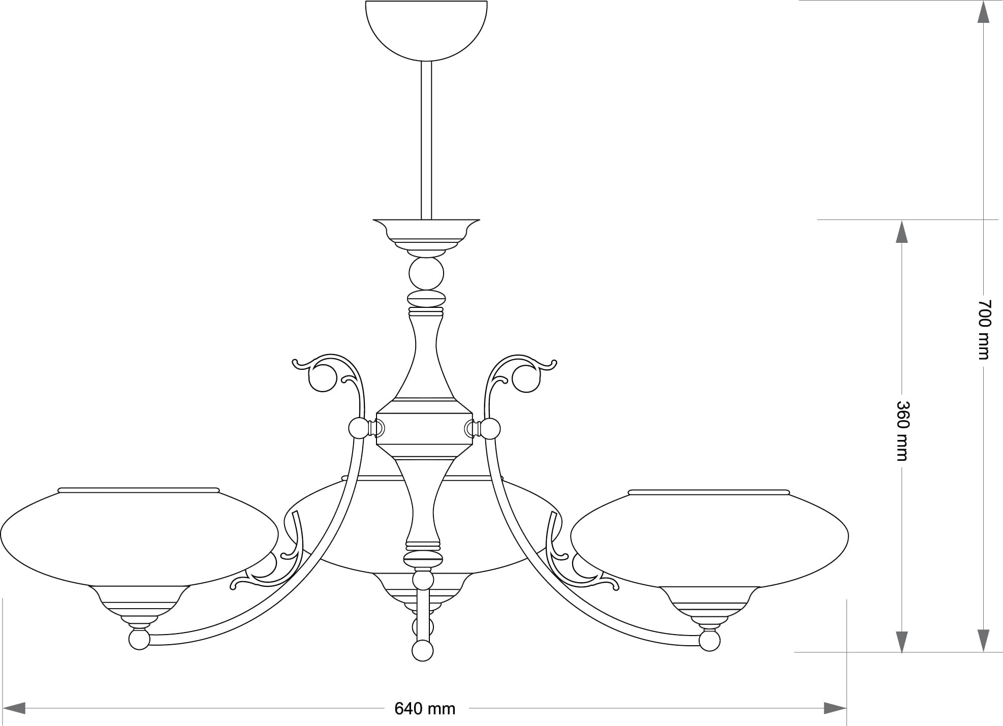 Изображение товара Потолочная люстра Kutek Casamia CAS-ZW-3(P)