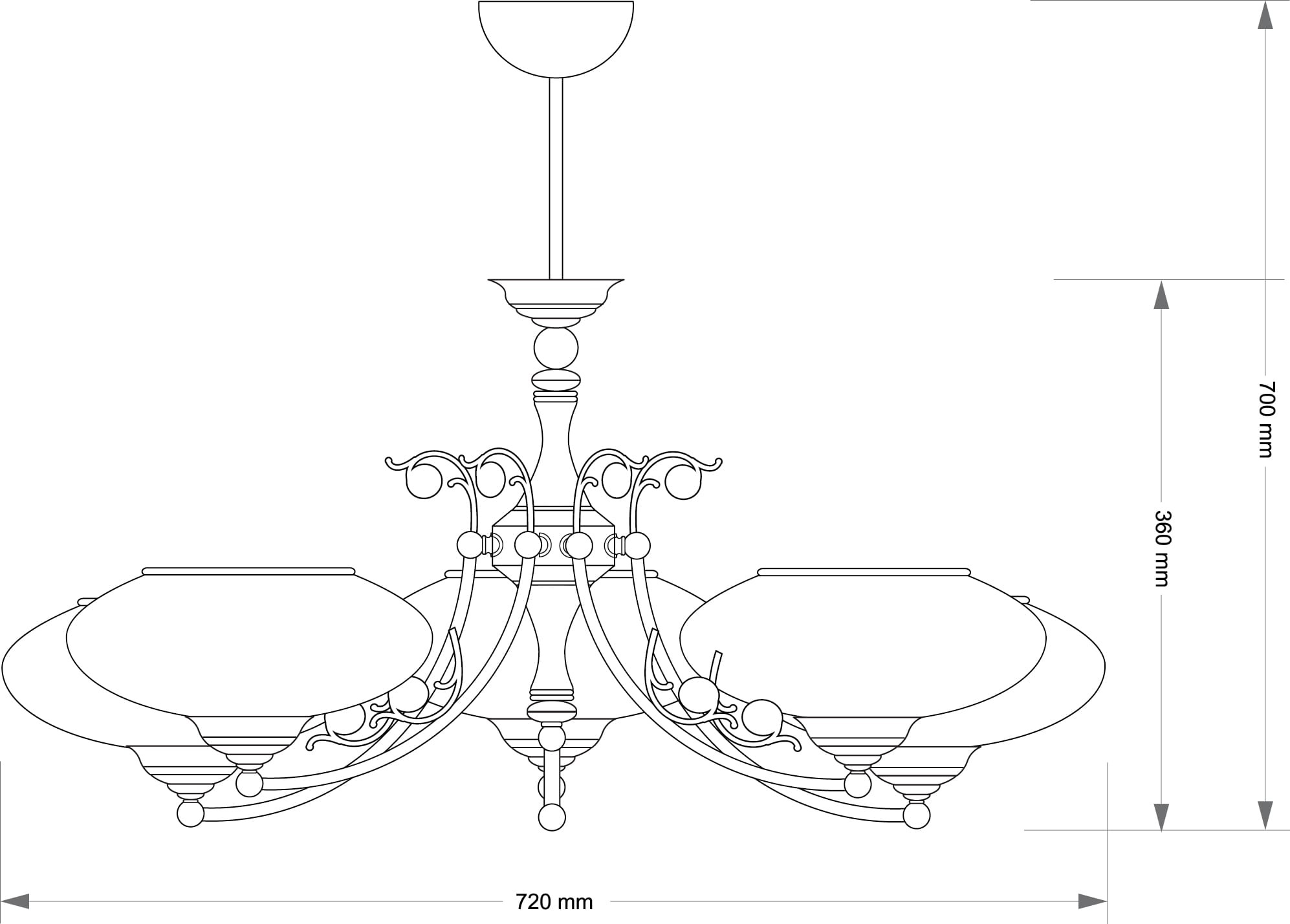 Изображение товара Потолочная люстра Kutek Casamia CAS-ZW-5(P)
