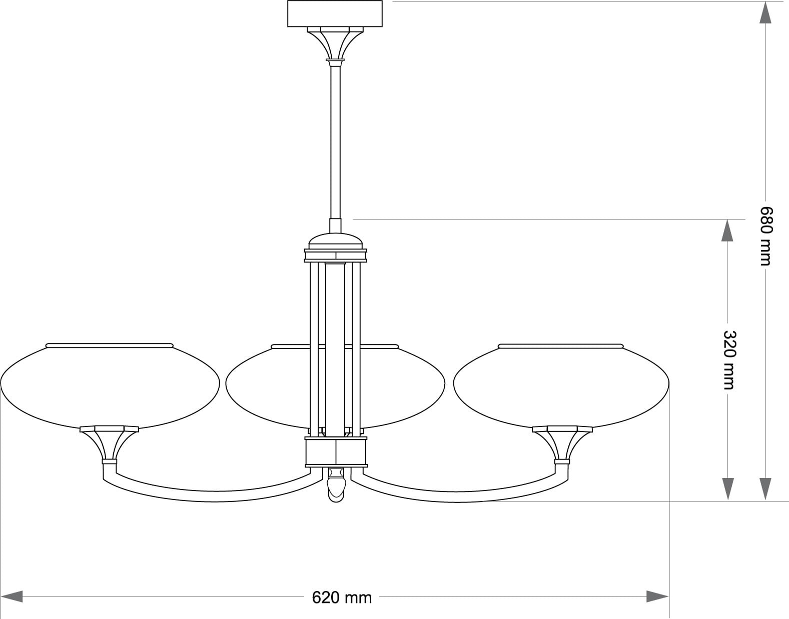 Изображение товара Потолочная люстра Kutek Decor DEC-ZW-3(P)