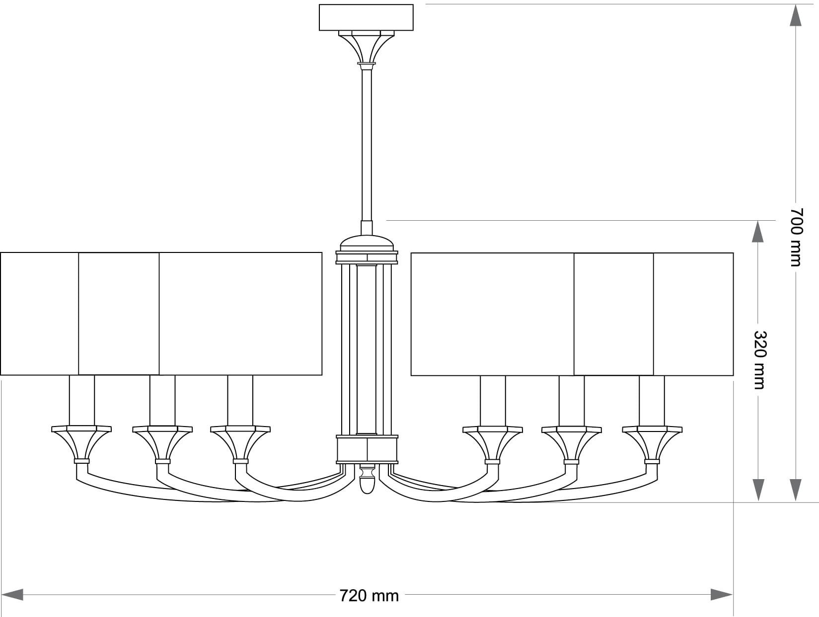 Изображение товара Потолочная люстра Kutek Decor DEC-ZW-6(P/A) - элегантный светильник