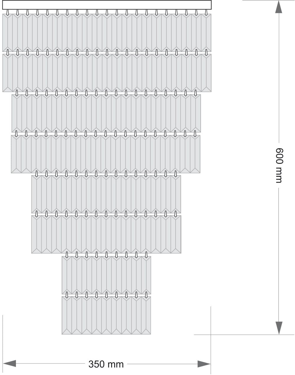 Изображение товара Потолочная люстра каскадная хрустальная Kutek Ellini ELL-PLM-6(BN)350/II