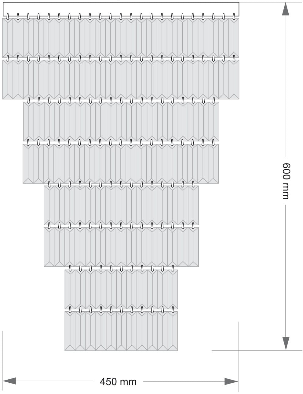 Изображение товара Потолочная люстра каскадная хрустальная Kutek Ellini ELL-PLM-6(N)450/II