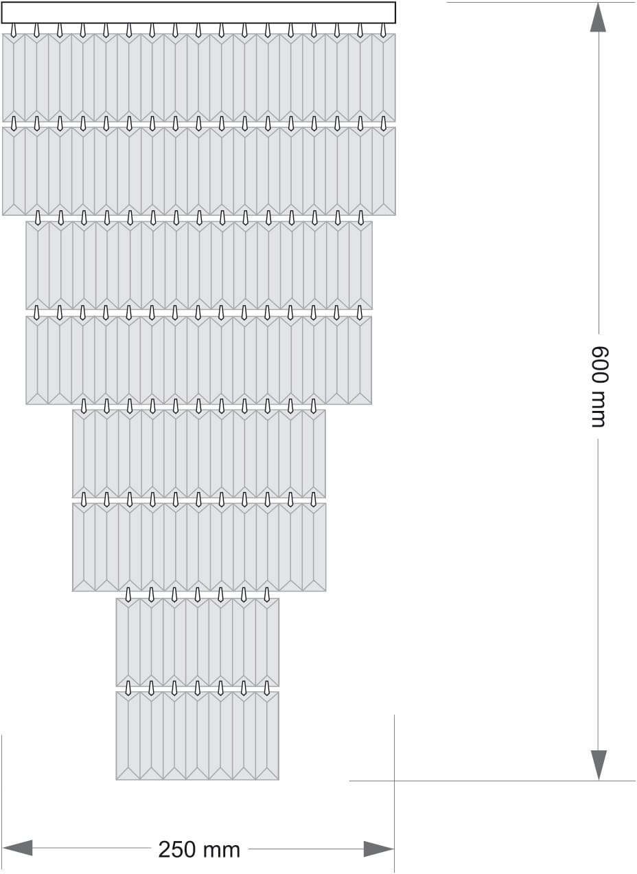 Изображение товара Потолочная люстра каскадная хрустальная Kutek Ellini ELL-PLM-6(Z)250/II