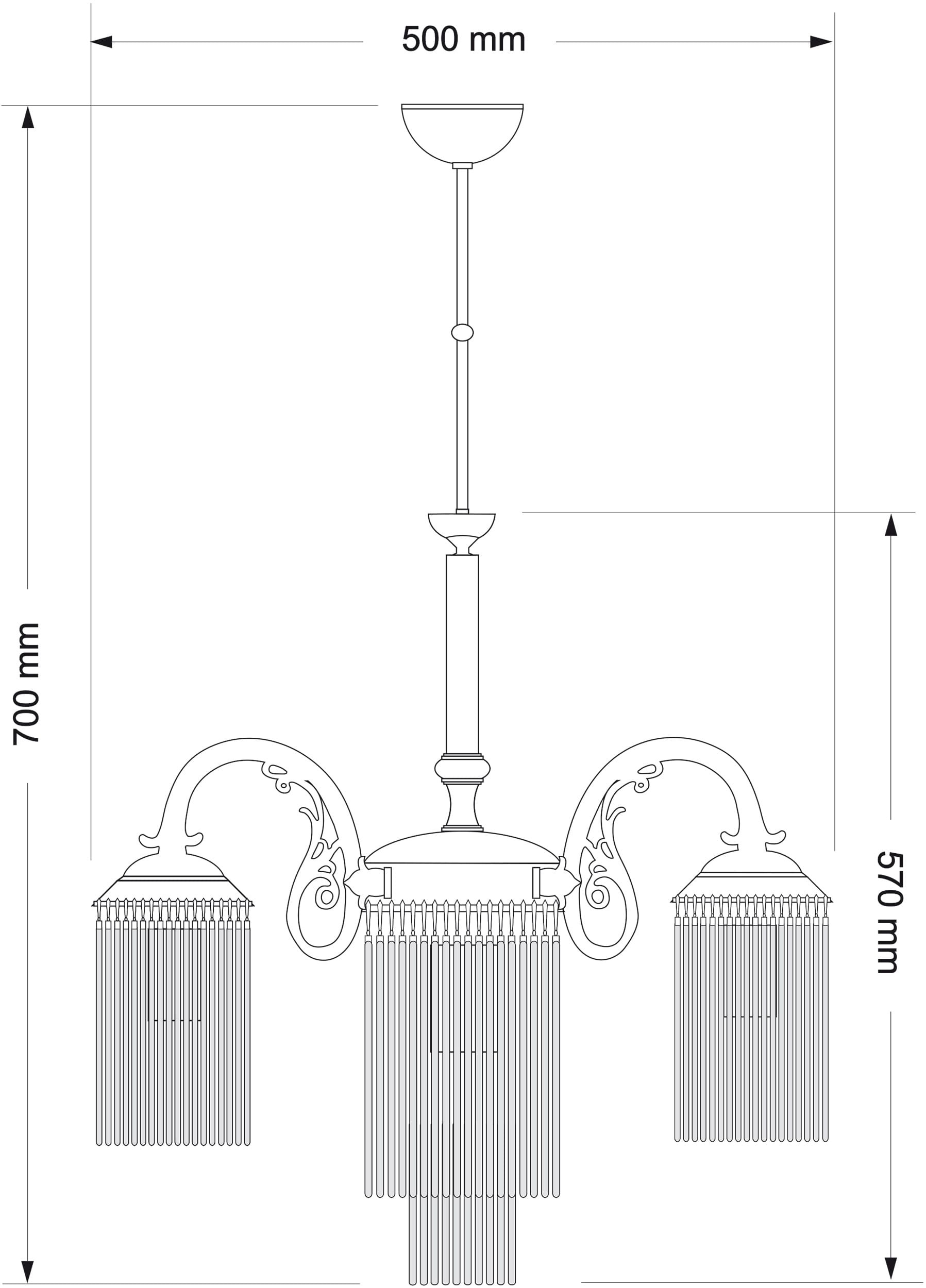 Изображение товара Потолочная люстра хрустальная Kutek Fiore FIO-ZW-3+1(P)