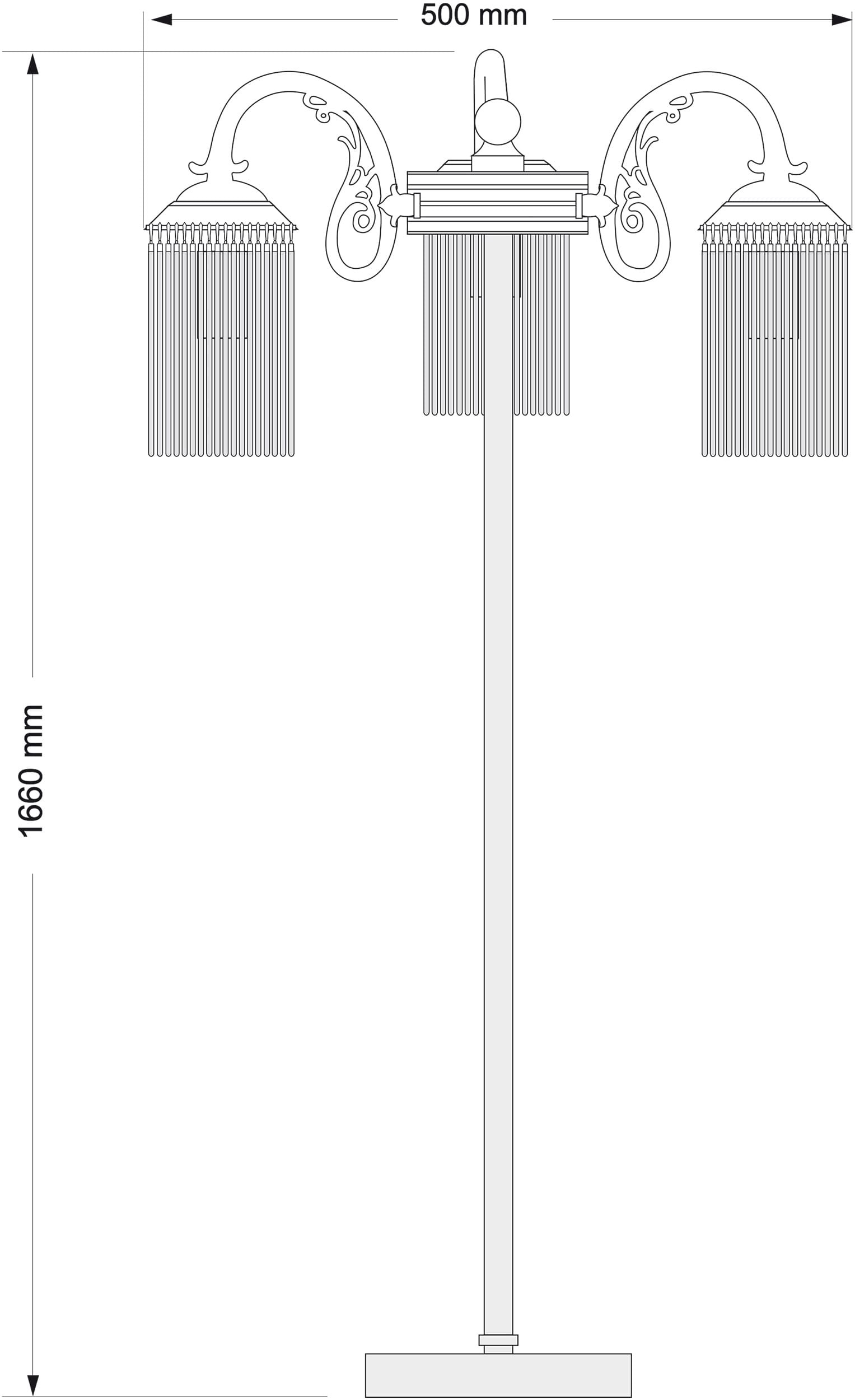 Изображение товара Торшер Kutek Fiore FIO-LS-3(P) в виде фонаря