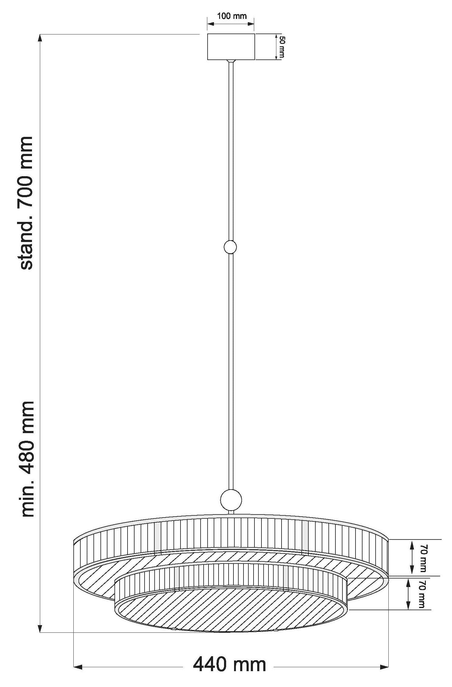 Изображение товара Потолочная люстра Kutek Lavone LAV-ZW-9(P)60/44 с регулируемой высотой и цилиндрическими плафонами