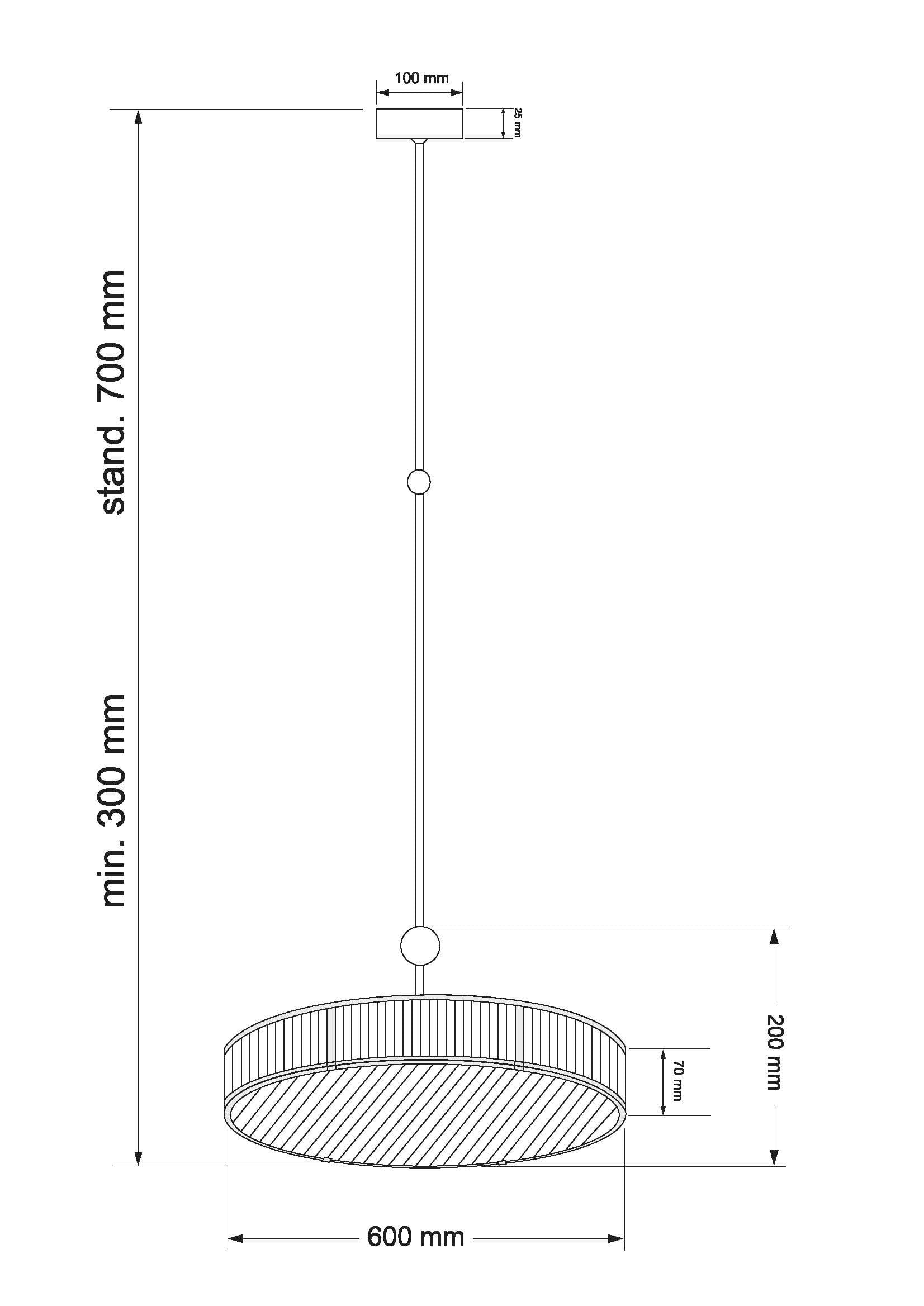 Изображение товара Потолочная люстра на штанге Kutek Lavone LAV-ZW-6(P)600-1/R