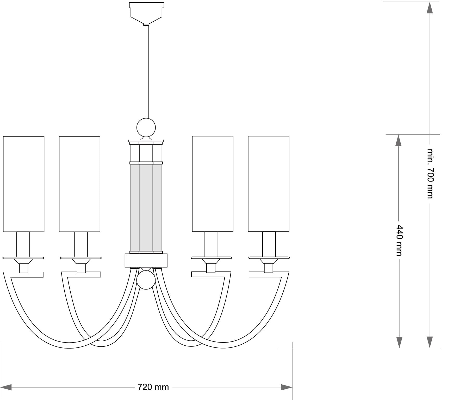 Изображение товара Потолочная люстра Kutek Lea LEA-ZW-4(BN/A)