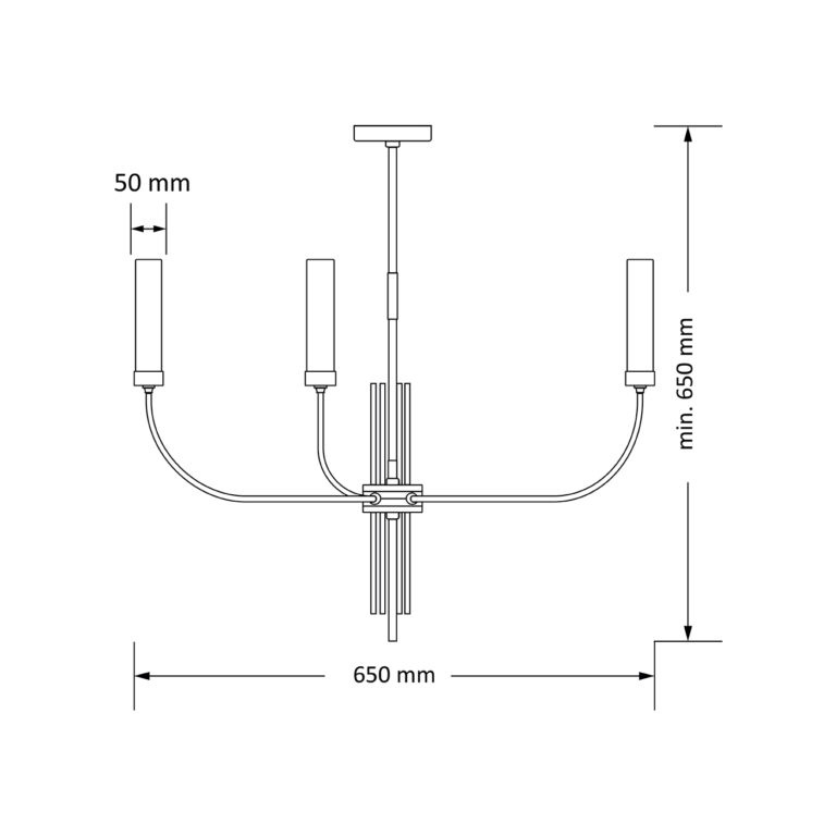 Изображение товара Потолочная люстра на штанге Kutek Mussa MUS-ZW-3(T) модерн латунь стекло 3 лампы