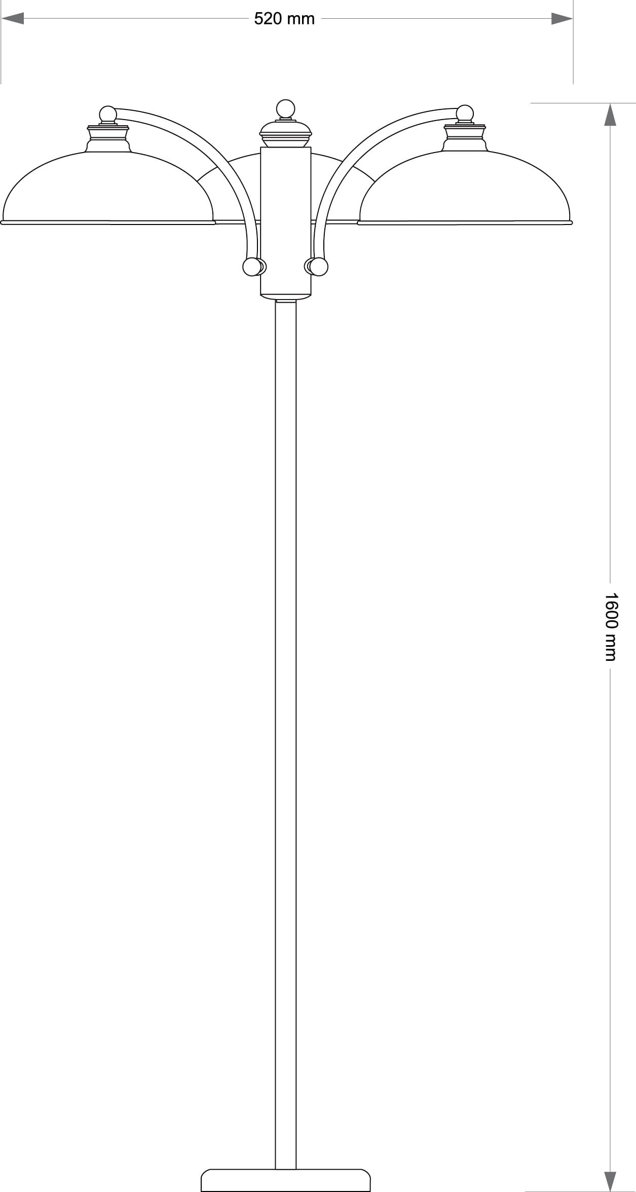 Изображение товара Торшер Kutek N N-LS-3(Z) в виде фонаря