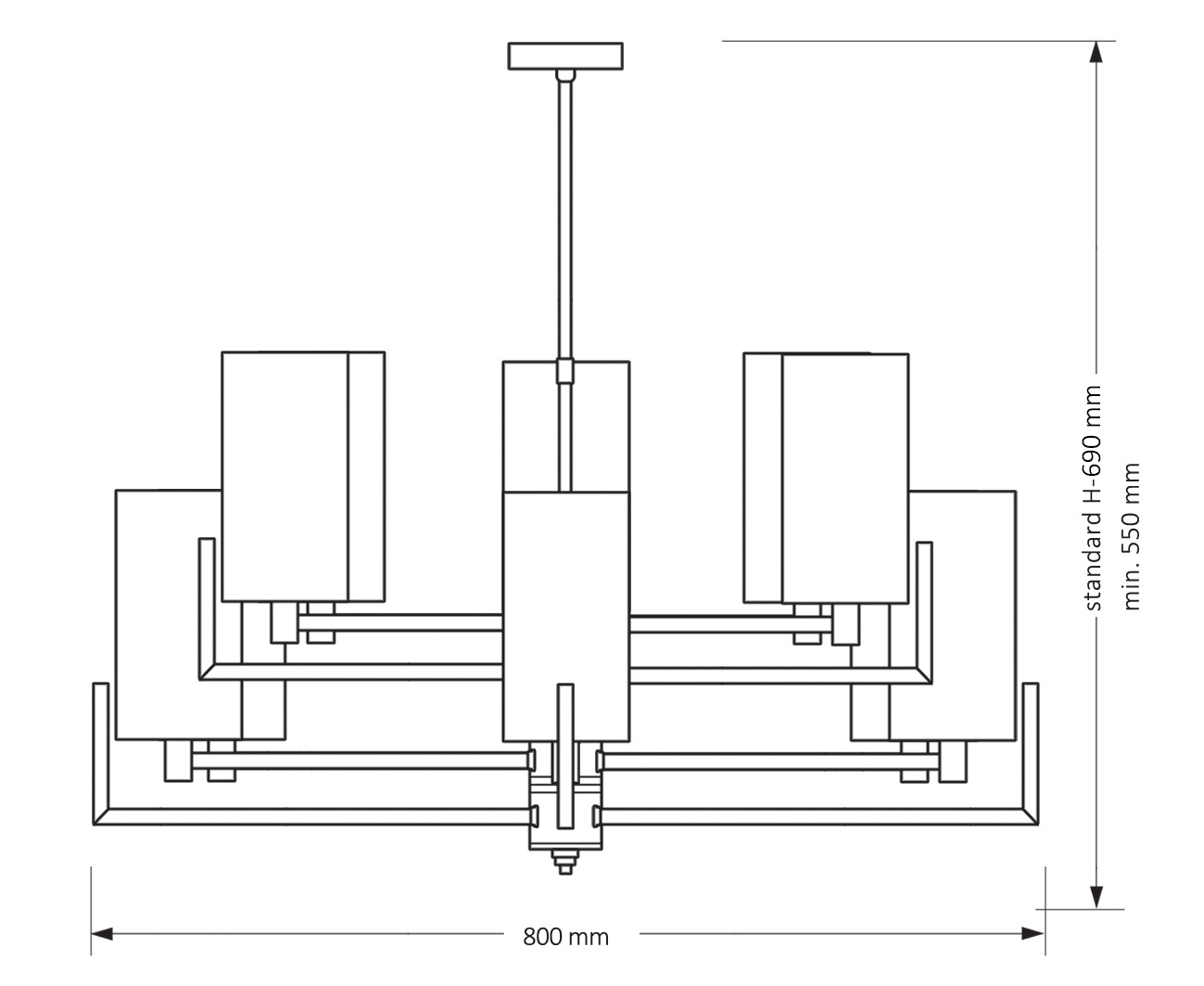 Изображение товара Потолочная люстра на штанге Kutek Nemi NEM-ZW-10(T) белая ткань стеклярус классика скандинавский ст