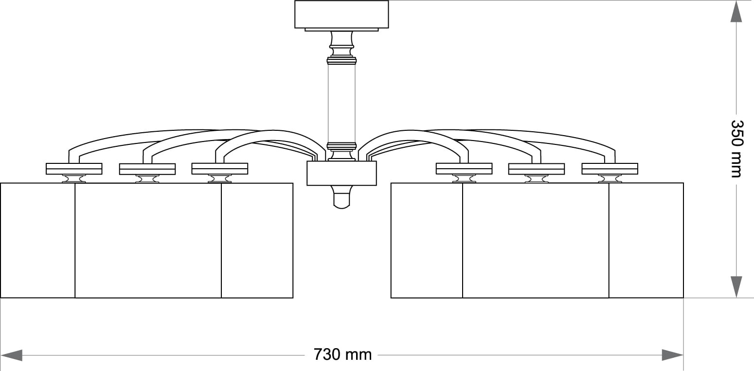 Изображение товара Потолочная люстра Kutek Rossano-new ROS-PL-6(P/A) в классическом стиле