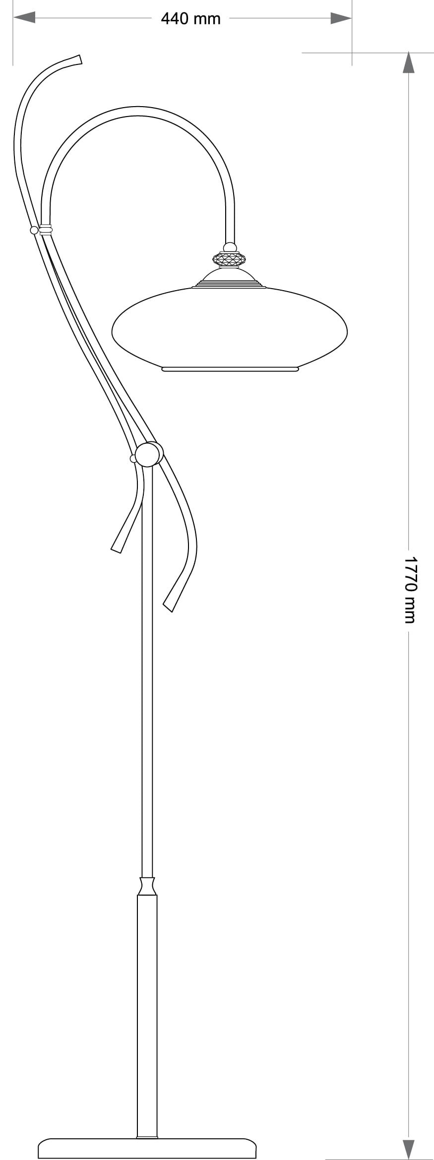 Изображение товара Торшер Kutek San Marino Shade SAN-LS-1(Z)CR