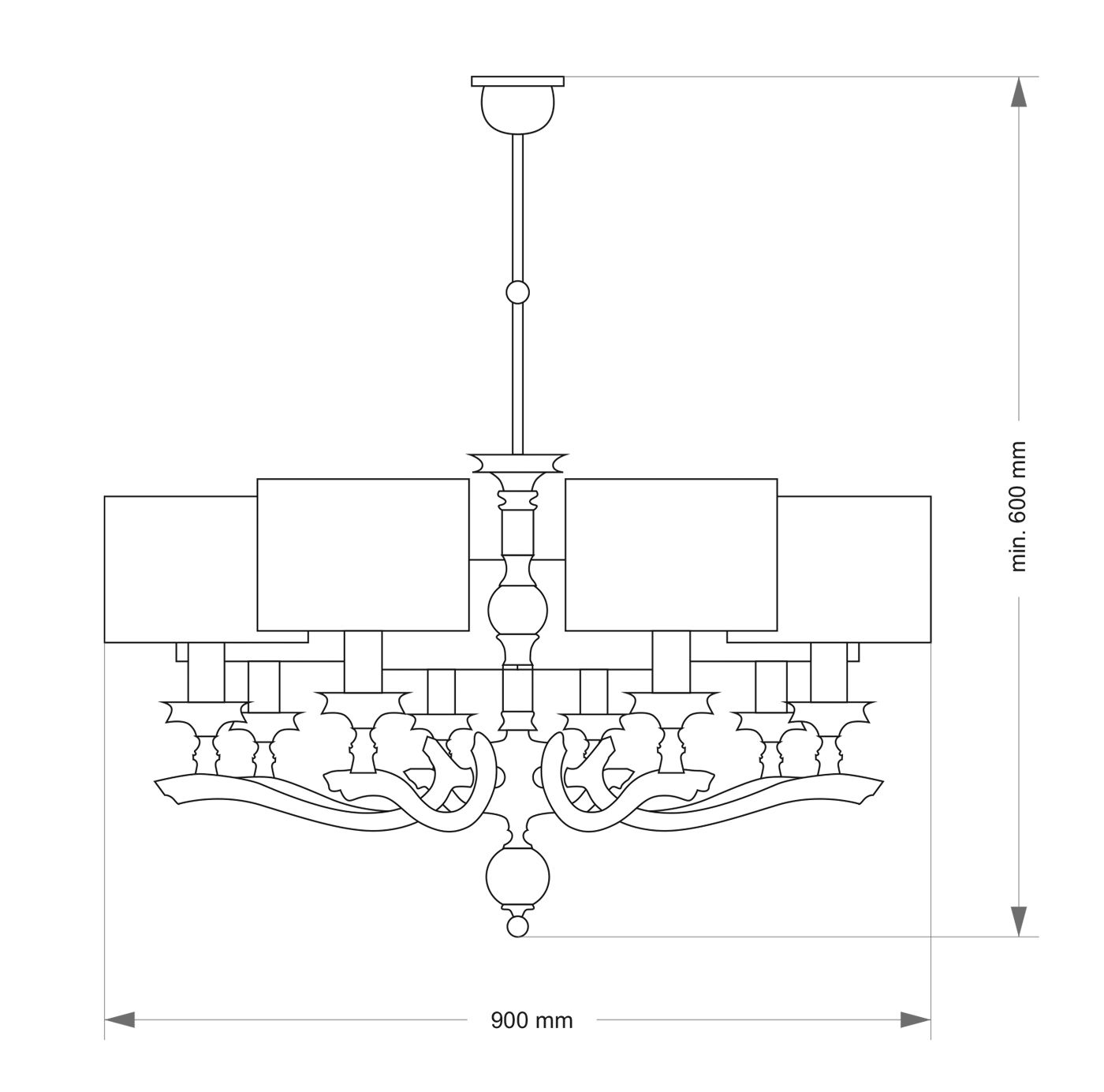 Изображение товара Потолочная люстра Kutek Tivoli TIV-ZW-8(Z)