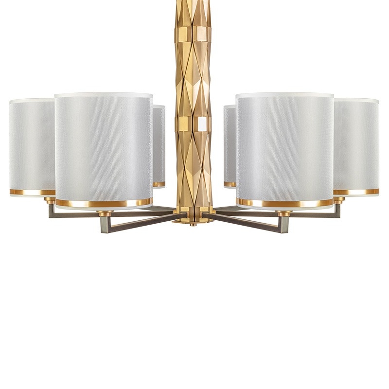 Изображение товара Подвесная люстра L'Arte Luce Flaire 6 ламп тканевые абажуры классический стиль
