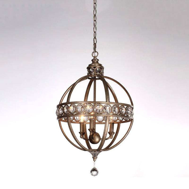 Изображение товара Подвесная люстра хрусталь L'Arte Luce Fiumichino L51603.74 свеча шар бронза