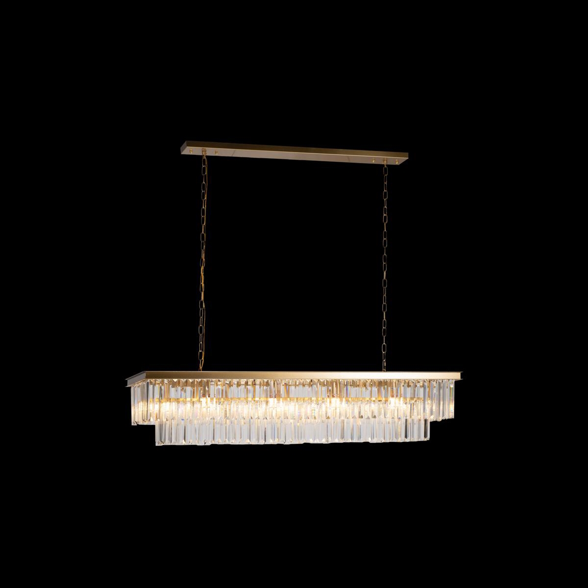 Изображение товара Подвесная хрустальная люстра Loft It Prism Clear 10019/1200R 10 ламп 40 Вт золото