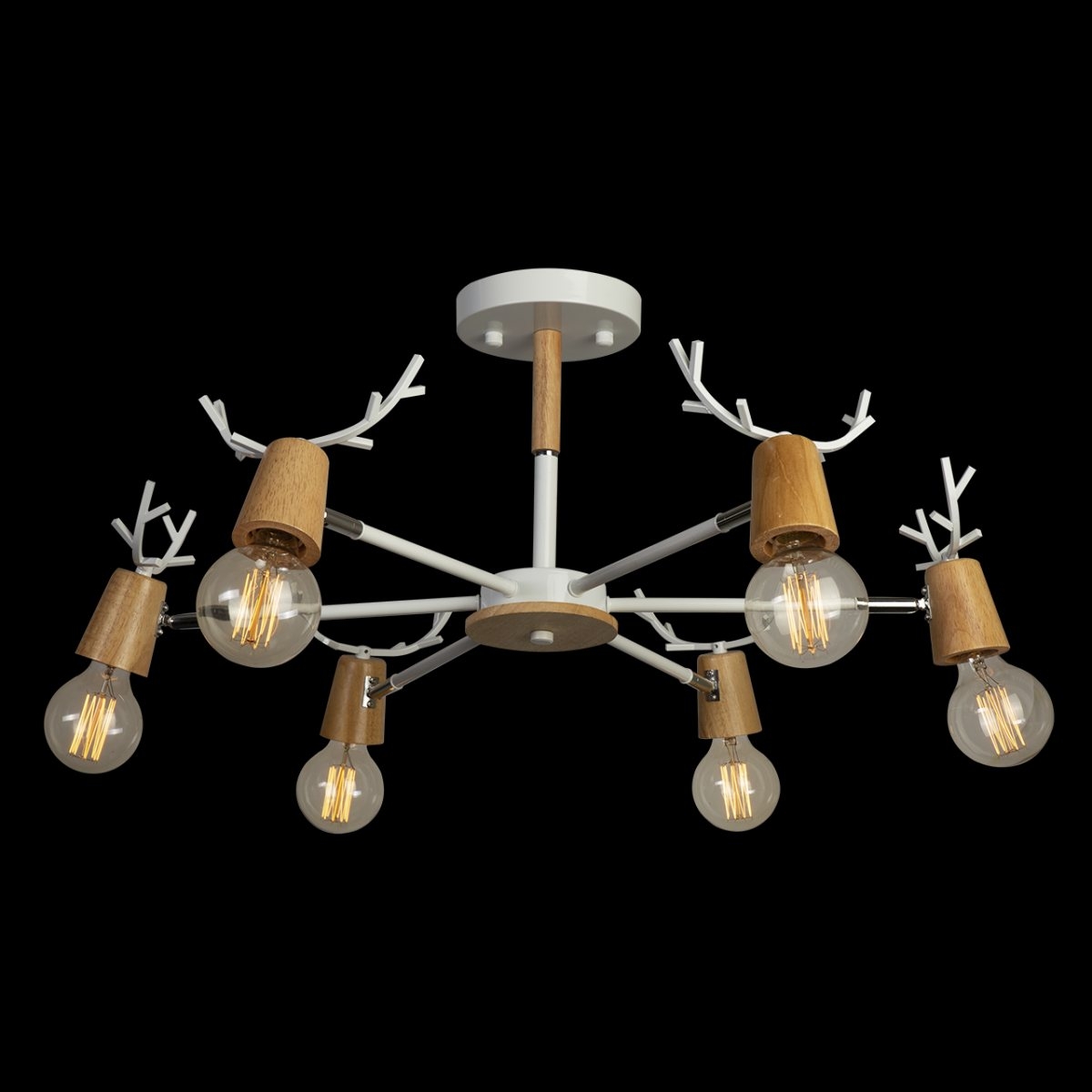 Изображение товара Потолочная люстра для детской рога 10024/6 Loft It Sven White