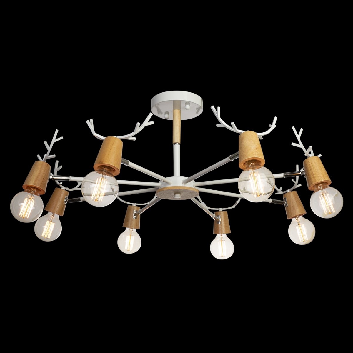 Изображение товара Потолочная люстра для детской рога 10024/8 Loft It Sven White