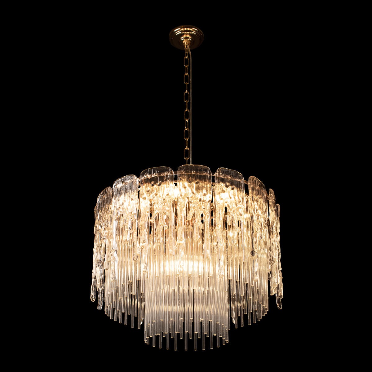 Изображение товара Подвесная люстра Loft It Florida 10298/600 French gold с хрусталем и регулировкой высоты