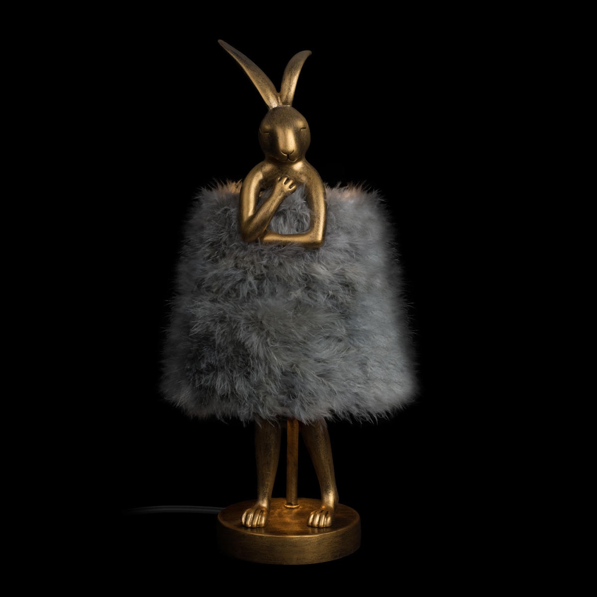 Изображение товара Настольная лампа Loft It Lapine 10315/A Grey fluff с животными