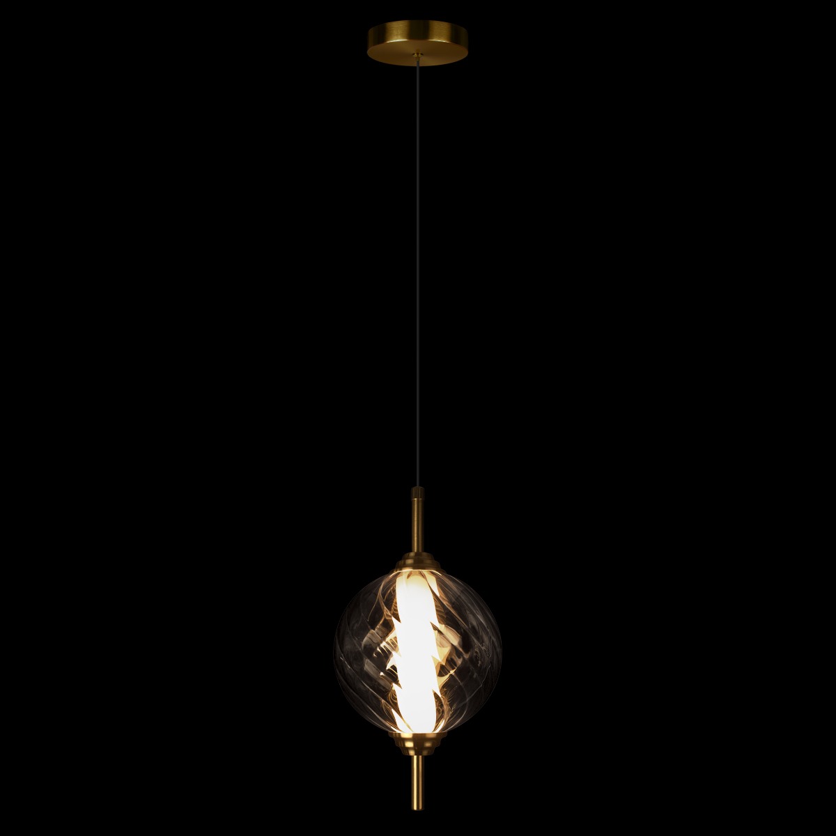 Изображение товара Подвесной светодиодный светильник Loft It Helix 10421/B Smoke шар стиль модерн