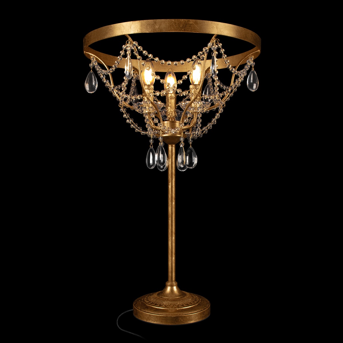 Изображение товара Настольная лампа со стеклянными подвесками в форме подсвечника Loft It Foil 10430T