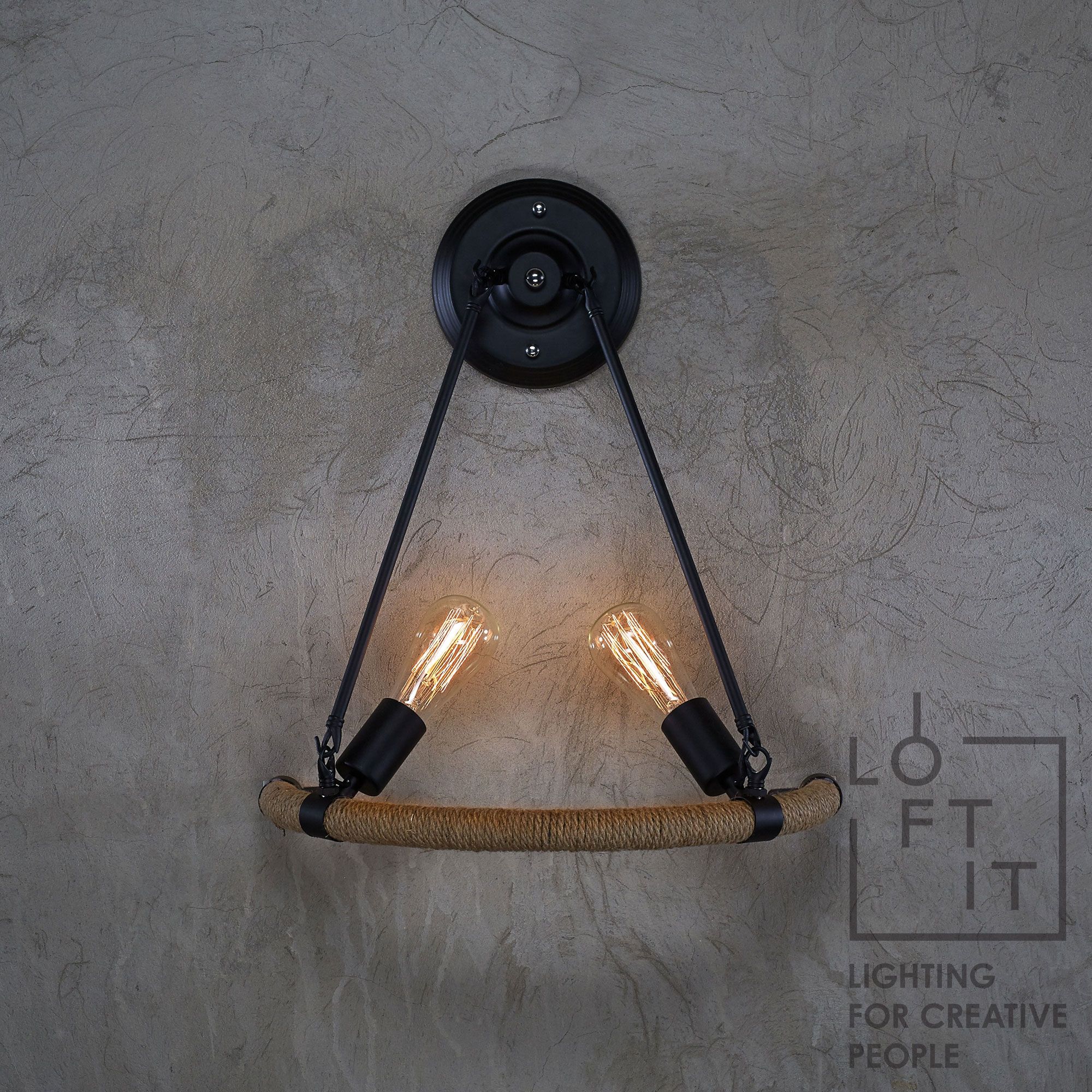 Изображение товара Бра Loft It Rope Filament LOFT1861W стиль лофт надежное освещение для спальни и гостиной