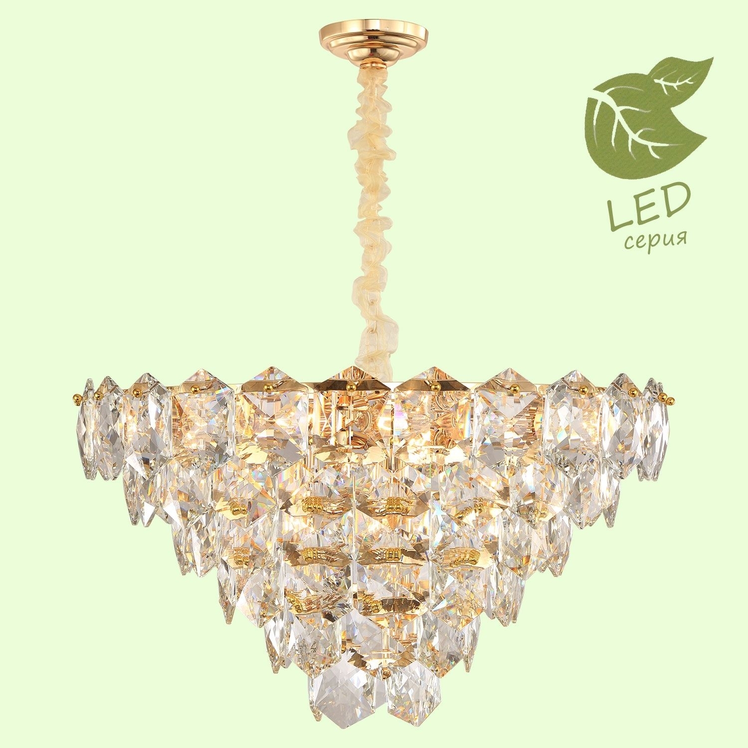 Изображение товара Подвесная люстра Lussole Yuma GRLSP-8184 классика золотой хрусталь 11 ламп