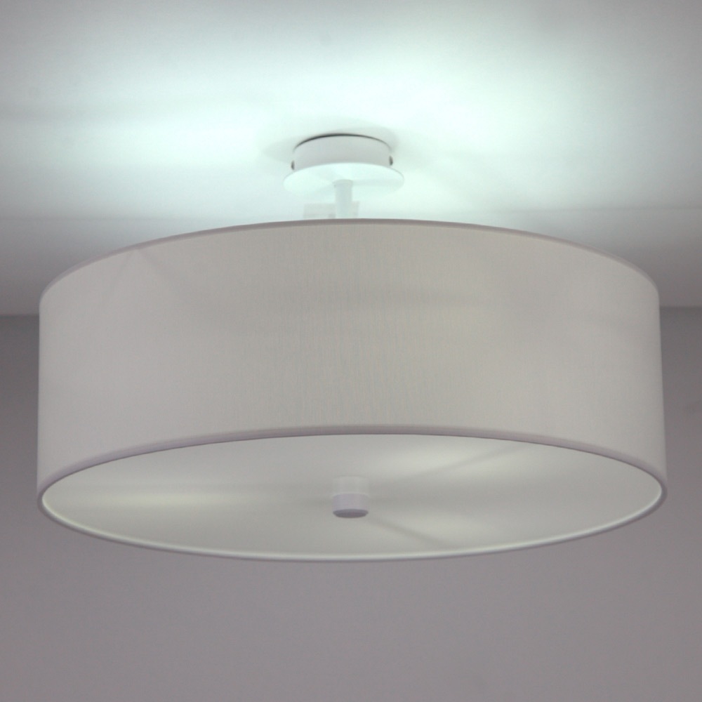 Изображение товара Потолочная люстра на штанге Lighthall Viviana 50 с тканевым абажуром и 3 лампами