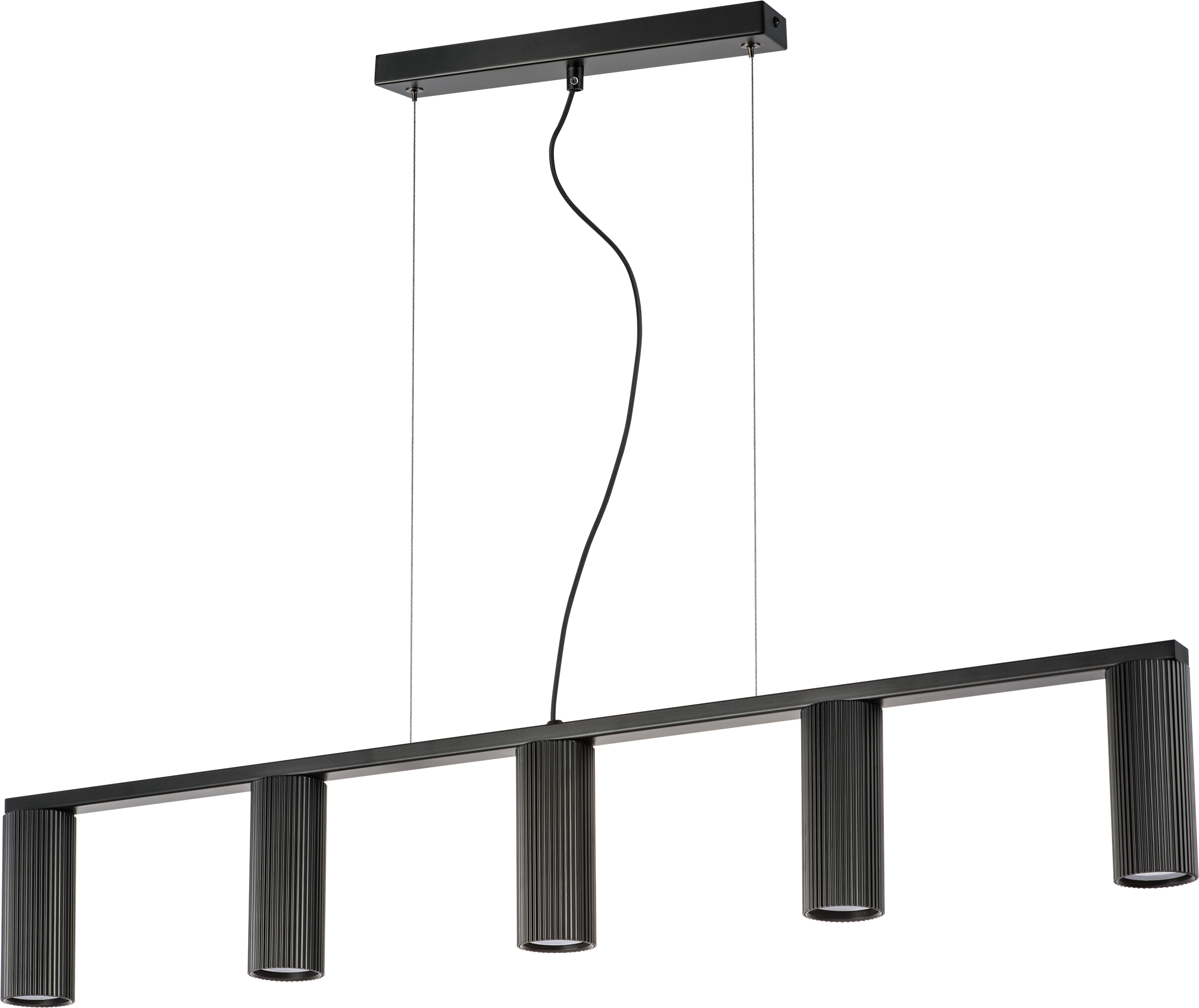 Изображение товара Подвесная люстра Lightstar Roma 718057 с 5 плафонами черного цвета