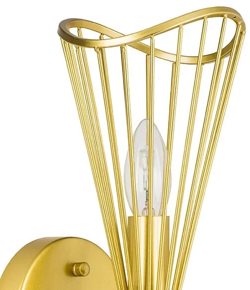 Изображение товара Бра Lightstar Zeta 728623 арт-деко золотое с двумя плафонами