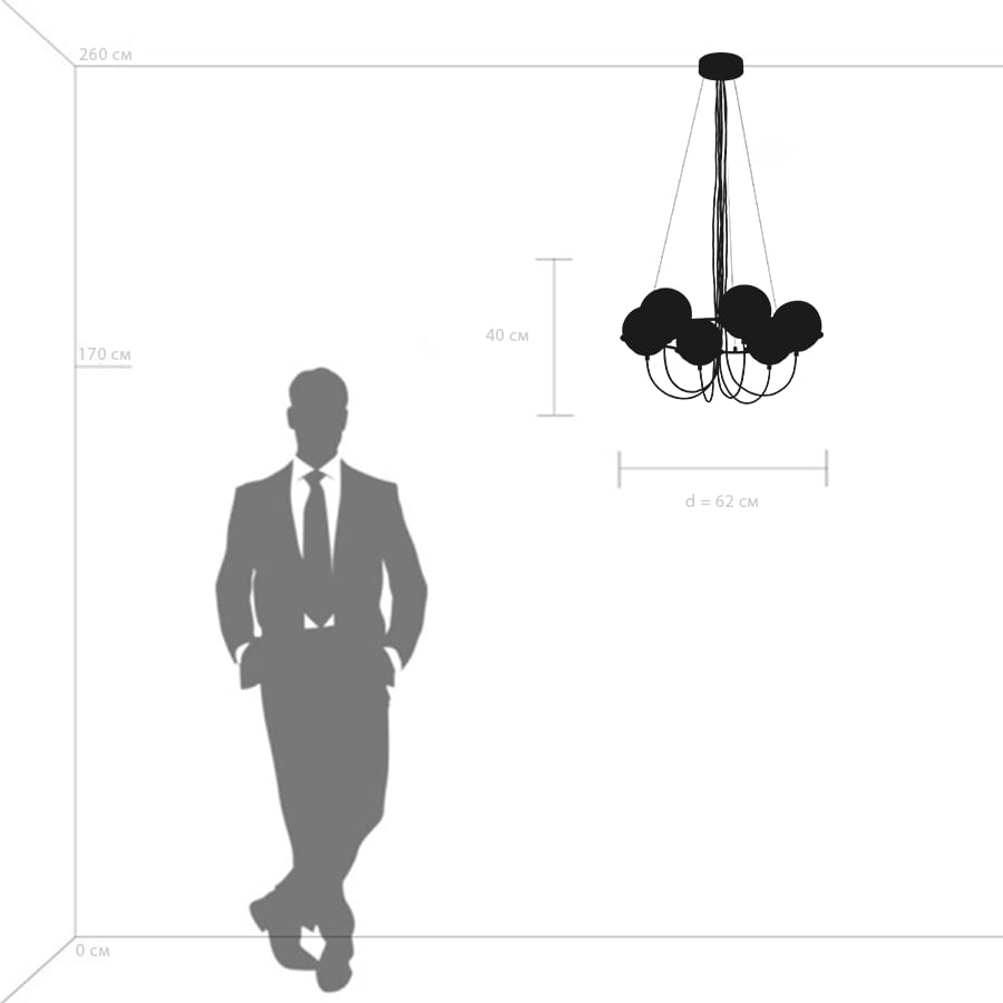 Изображение товара Потолочная люстра Lightstar GLOBO 803263 с 6 плафонами E14