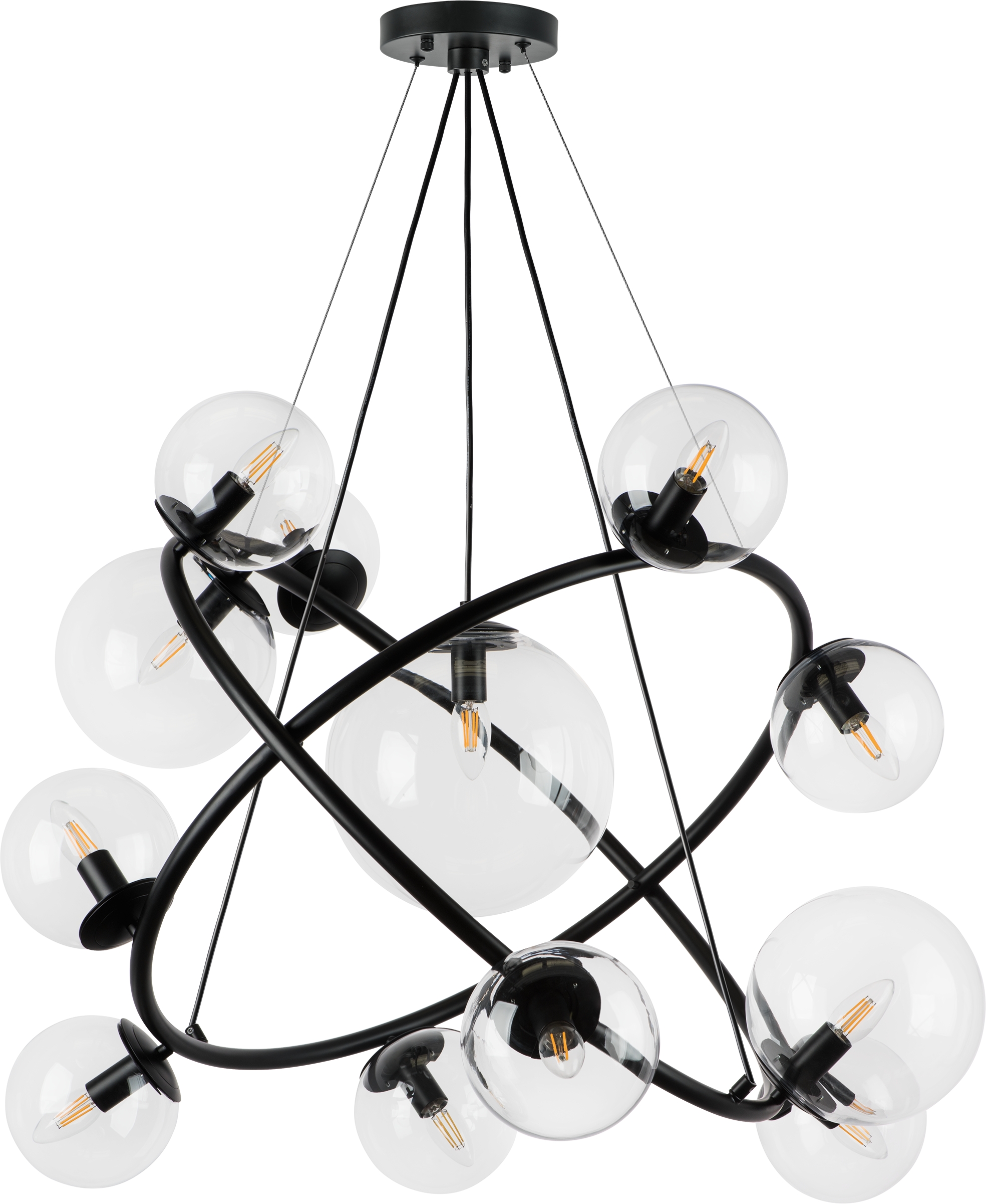 Изображение товара Подвесная люстра Lightstar Croco 815410 с 12 плафонами шариками стиль модерн