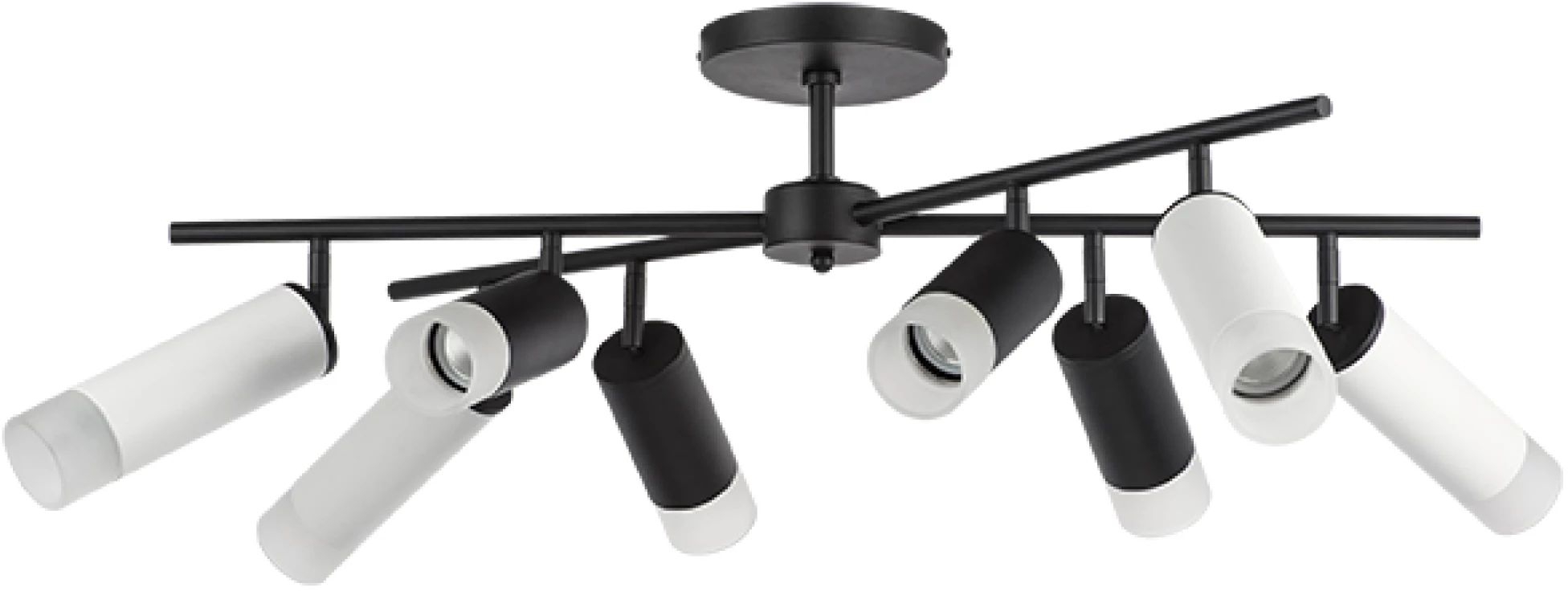 Изображение товара Потолочная люстра на штанге Lightstar RULLO LR7283748641 8 плафонов Хай-Тек стиль