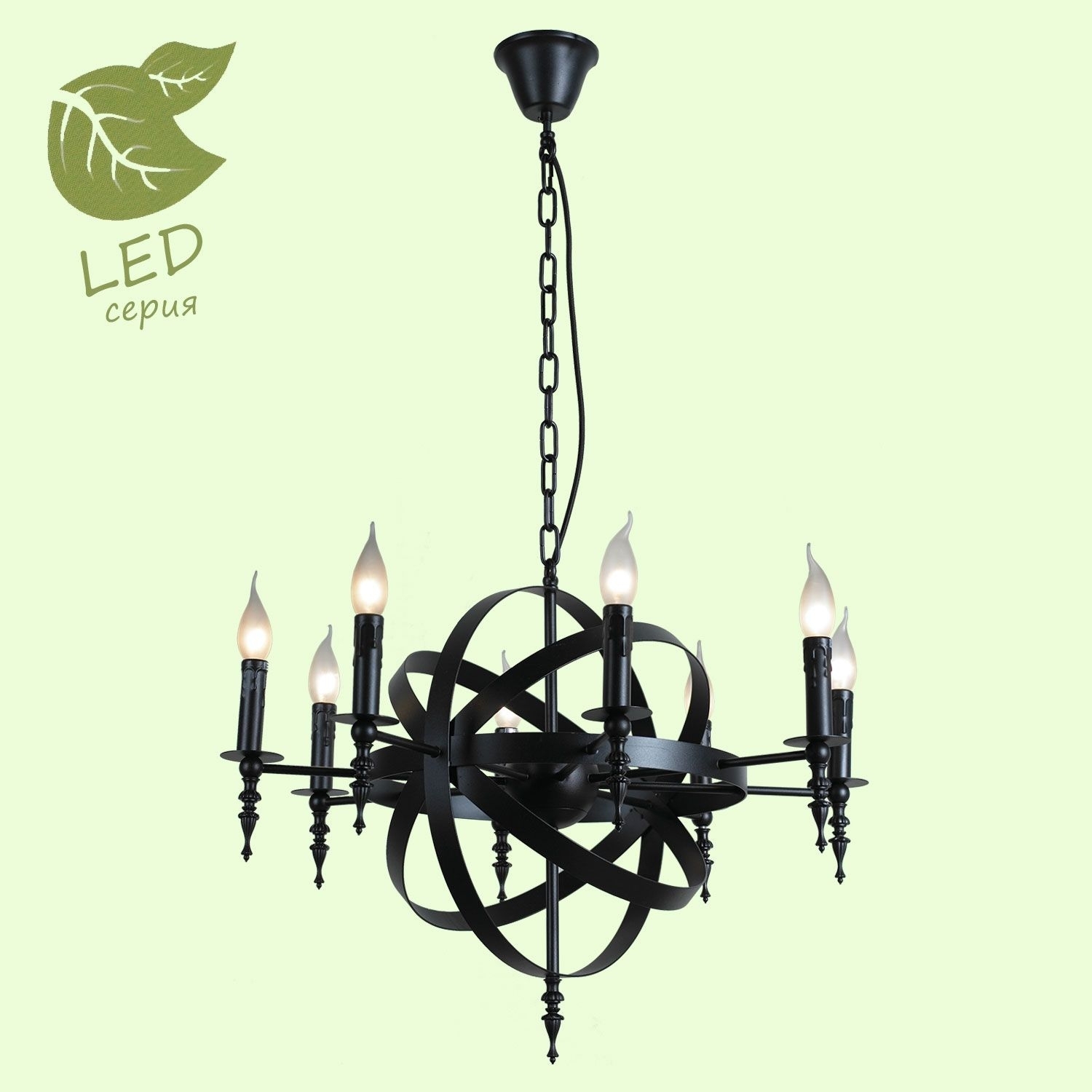 Изображение товара Подвесная люстра Lussole Loft Utica GRLSP-9300 стиль лофт черный металл