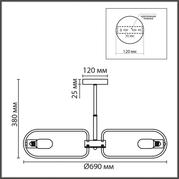 Изображение товара Потолочная люстра на штанге Lumion Almira 8058/8C черная и медная