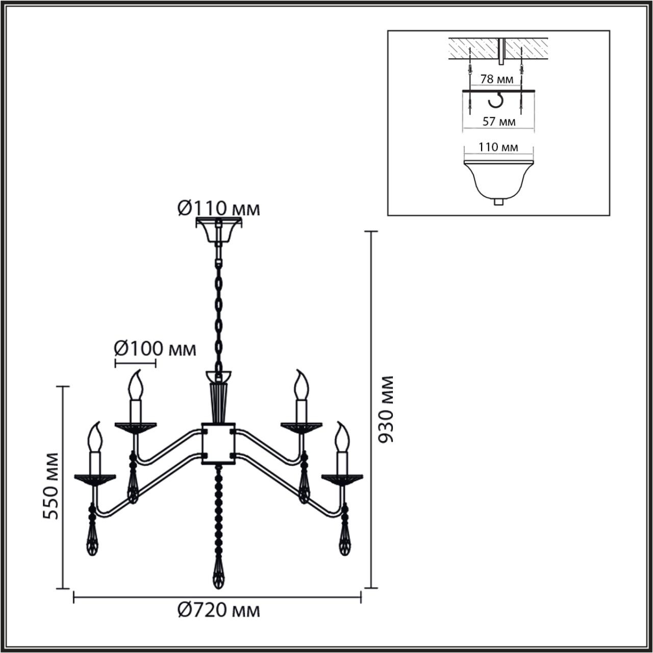 Изображение товара Подвесная люстра Lumion Suana 8319/12 шампань хрусталь классика