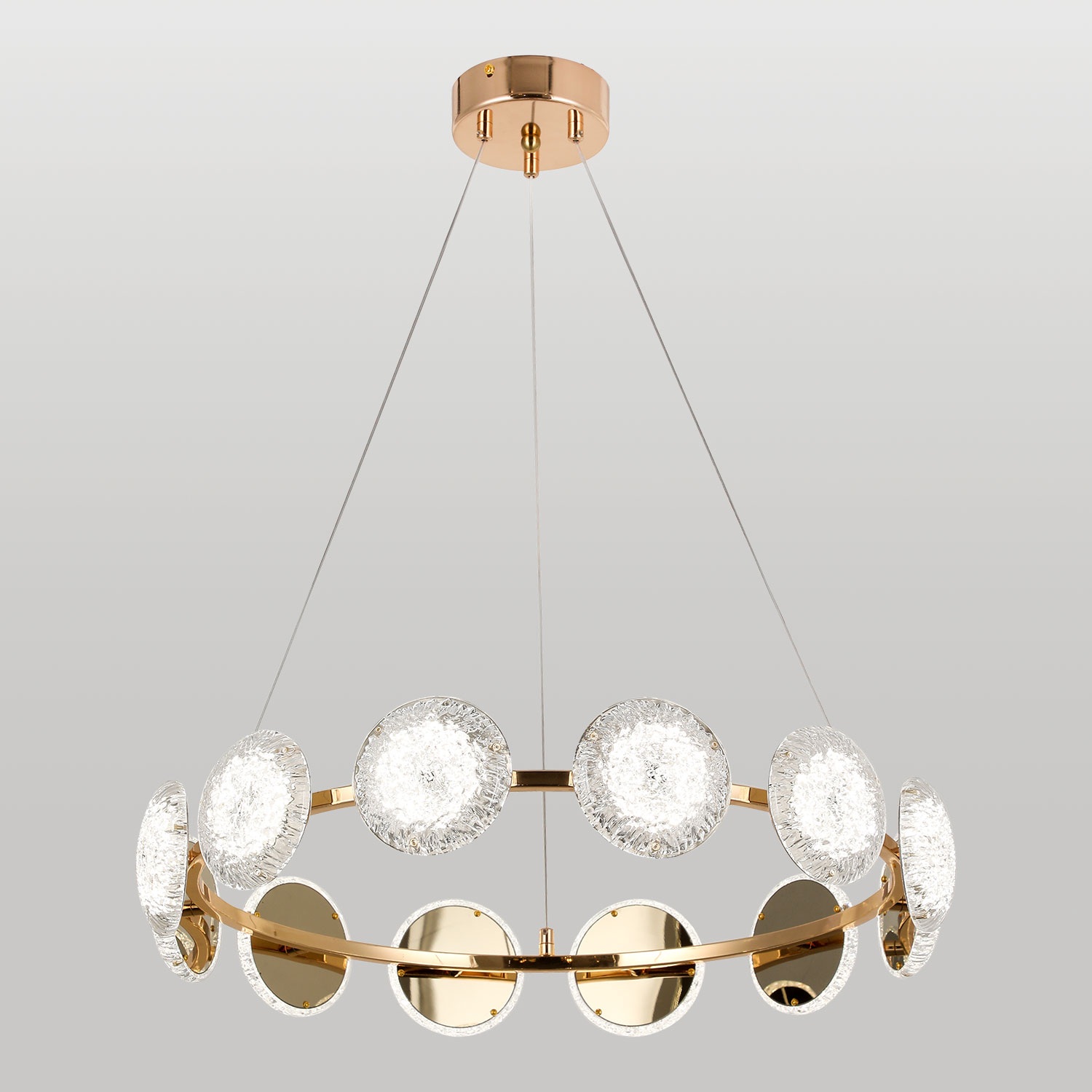 Изображение товара Подвесной светильник Lussole Laramie LSP-7475 LED Италия современный стиль золотой белый акрил