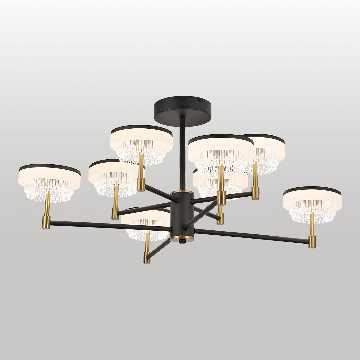 Изображение товара Потолочная люстра на штанге Lussole LSP-7484 современное освещение стиль модерн белый акрил 8 LED