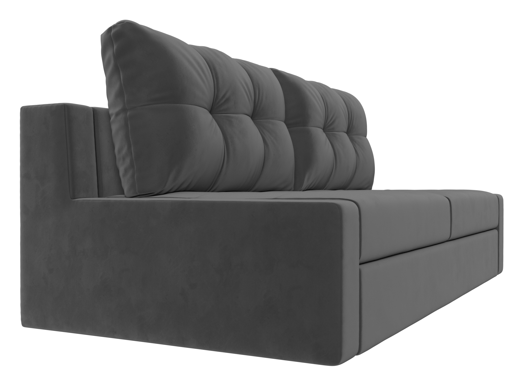 Прямой диван Мартин (велюр серый, подушки велюр СЕР) Лига Диванов ...