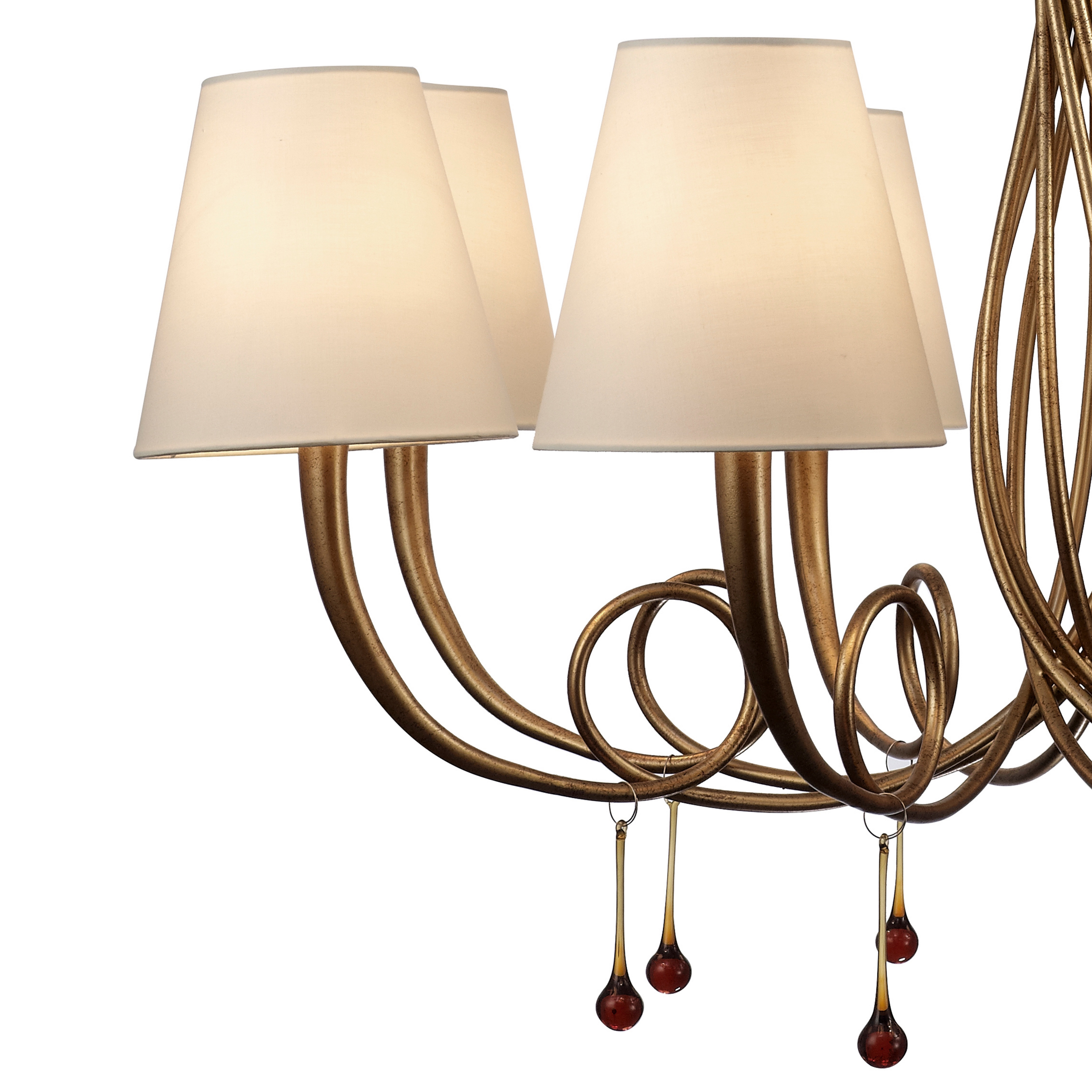 Изображение товара Подвесная люстра Mantra Paola 6205 8 тканевых абажуров регулировка высоты