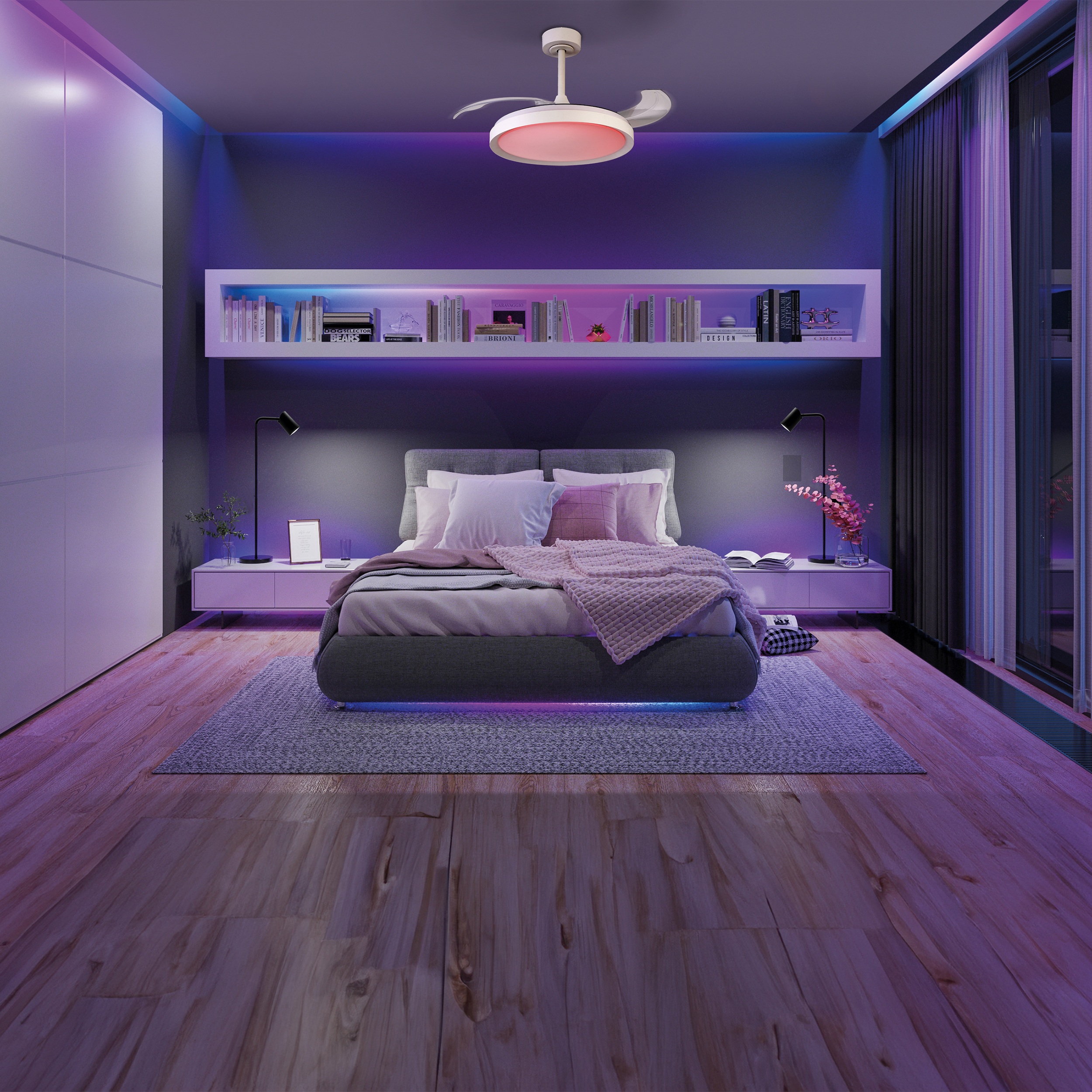 Изображение товара Люстра потолочная-вентилятор RGB LED с ПДУ Mantra Siberia 8760