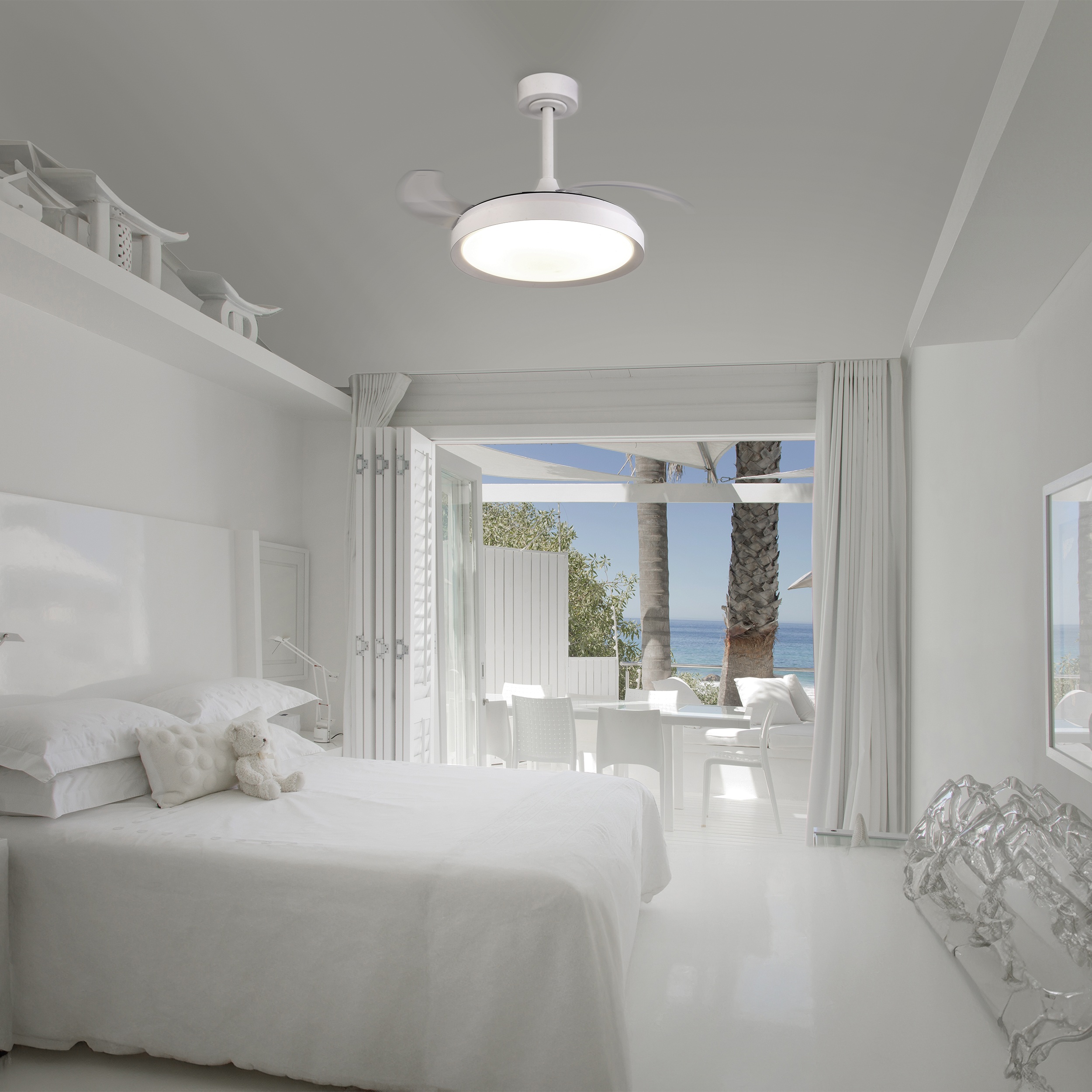 Изображение товара Люстра потолочная-вентилятор LED с ПДУ Mantra Mistral 8826